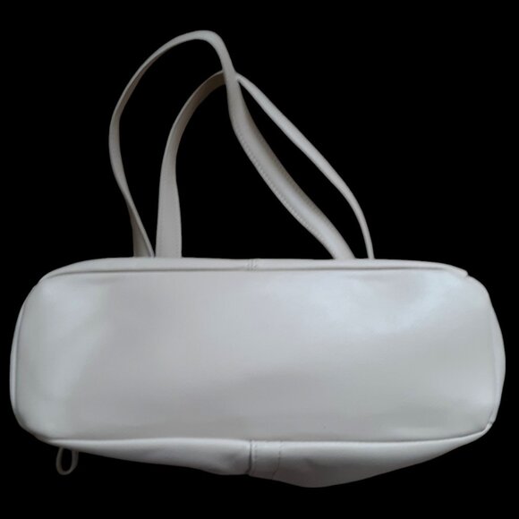 Giani Bernini Leather Woman's Shoulder Bag Off White - Picture 6 of 13